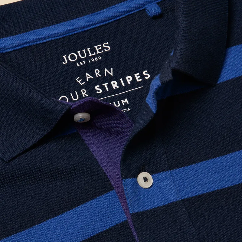 Joules Filbert Mens Polo Shirt - Blue/Navy-2