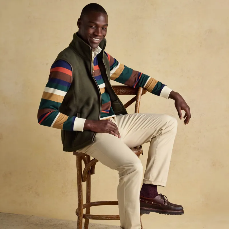 Joules Heritage Mens Fleece Gilet - Khaki-7