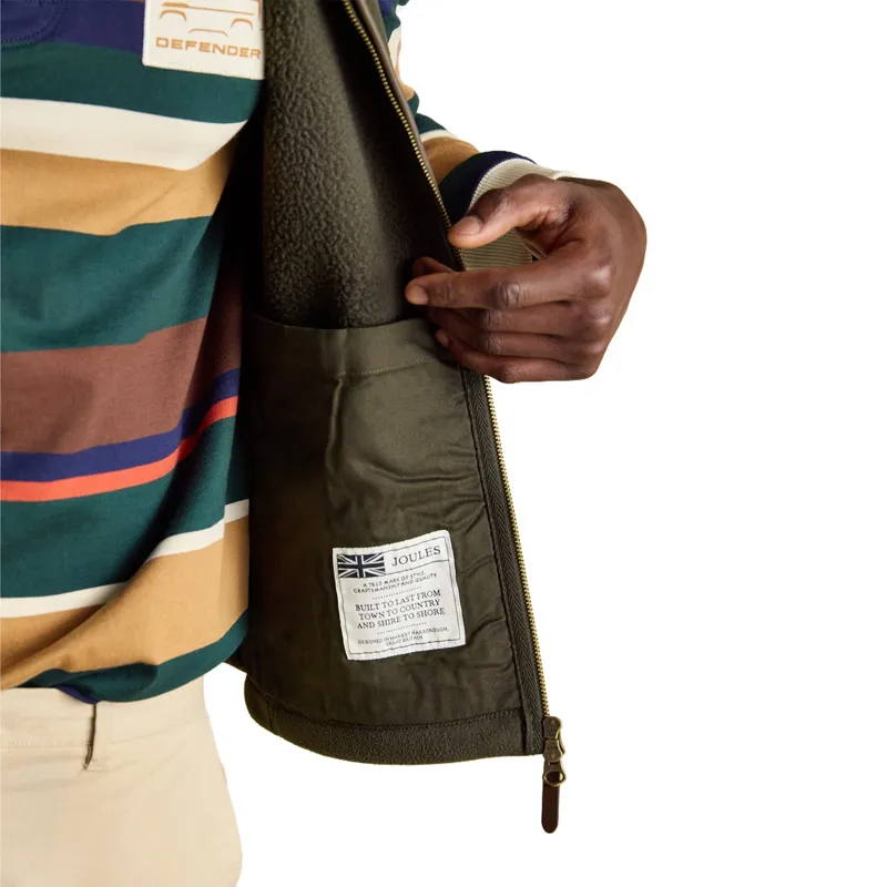 Joules Heritage Mens Fleece Gilet - Khaki-6