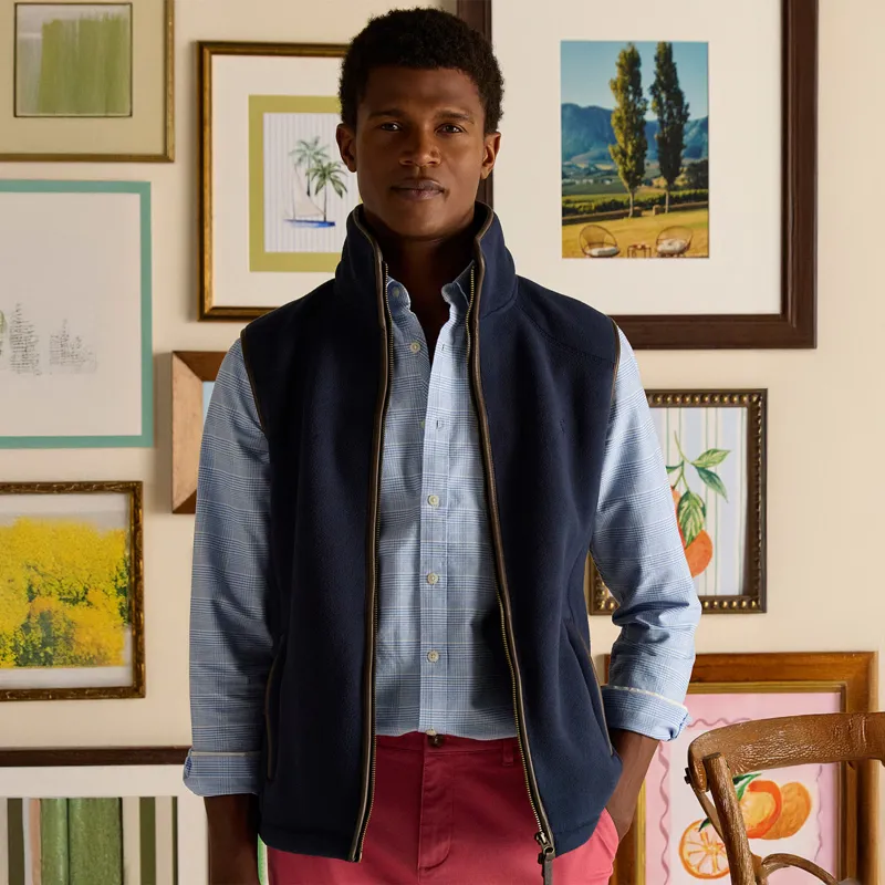 Joules Heritage Mens Fleece Gilet - Navy-2