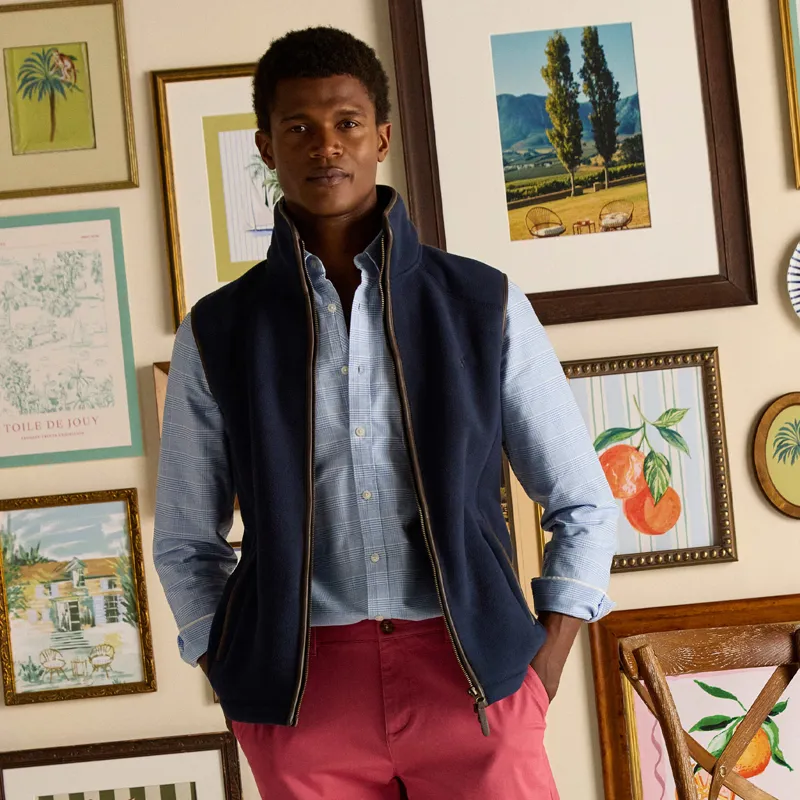 Joules Heritage Mens Fleece Gilet - Navy-1