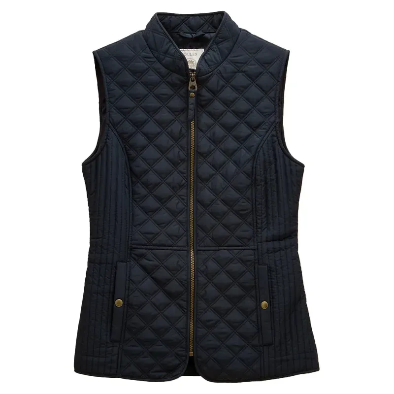 Joules Minx Womens Showerproof Diamond Quilted Gilet - Navy-1