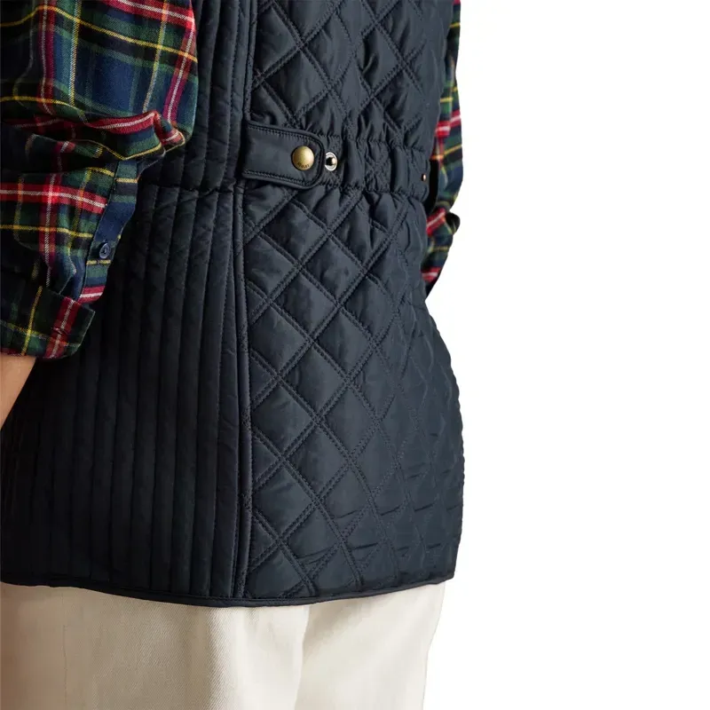 Joules Minx Womens Showerproof Diamond Quilted Gilet - Navy-6