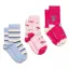 Joules Neat Feet Junior Girls Socks 3 Pack - Hold Your Horses/Pink/Blue