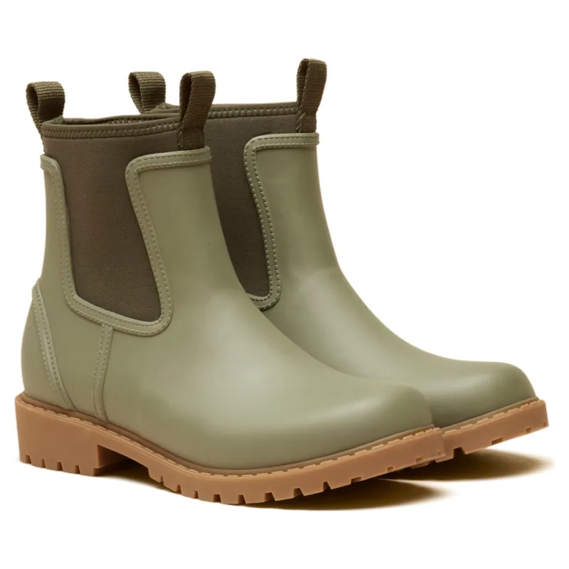 Joules Oakfield Neoprene Lined Short Wellington Boots - Khaki