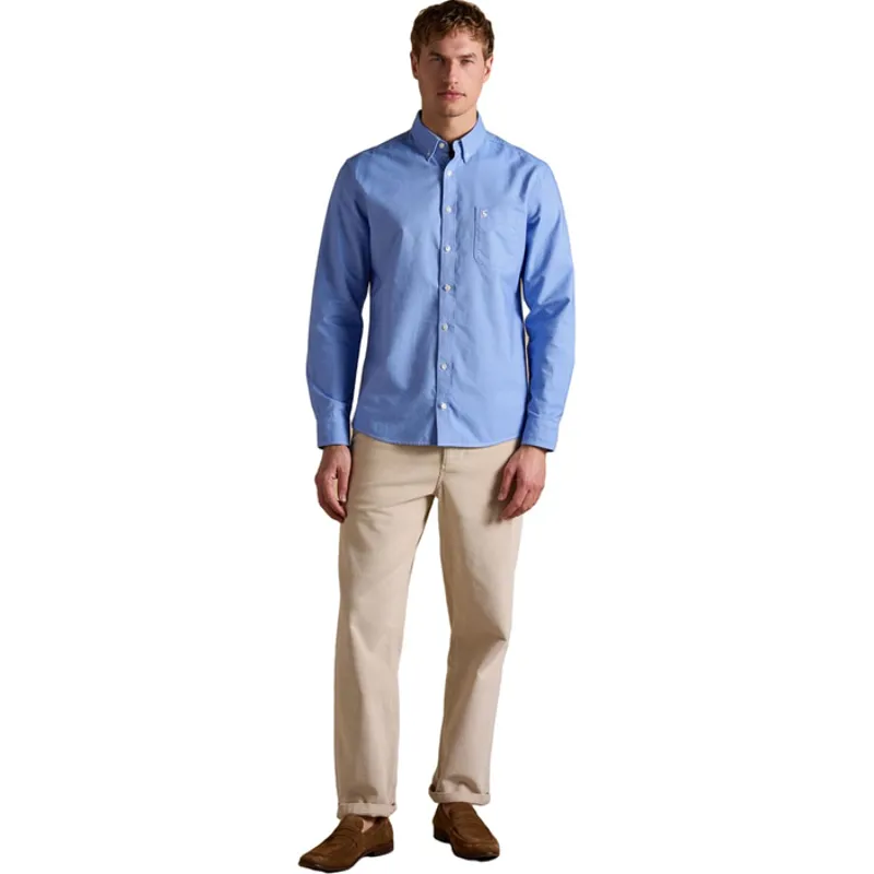 Joules Oxford Classic Fit Mens Cotton Shirt - Blue-3