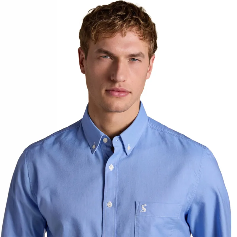 Joules Oxford Classic Fit Mens Cotton Shirt - Blue-4