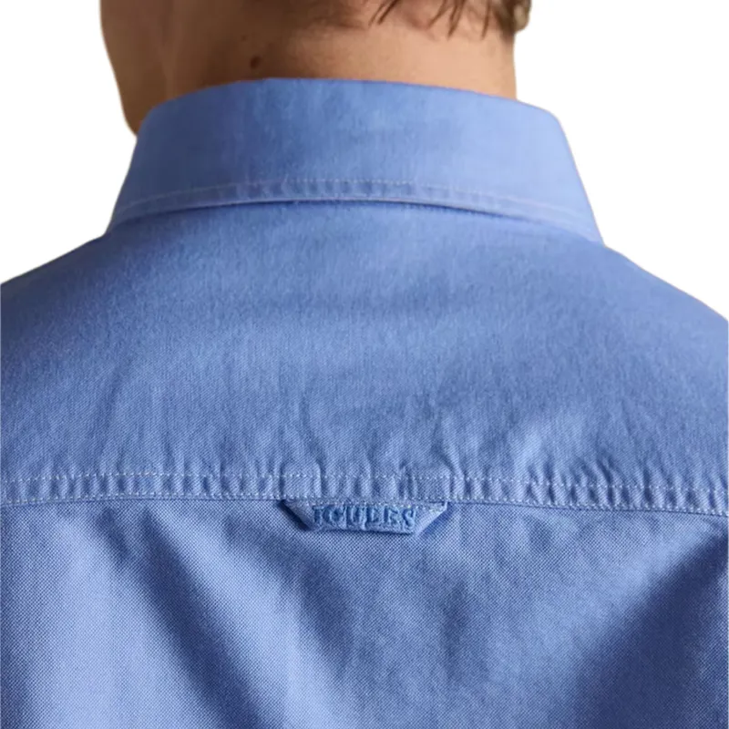 Joules Oxford Classic Fit Mens Cotton Shirt - Blue-5