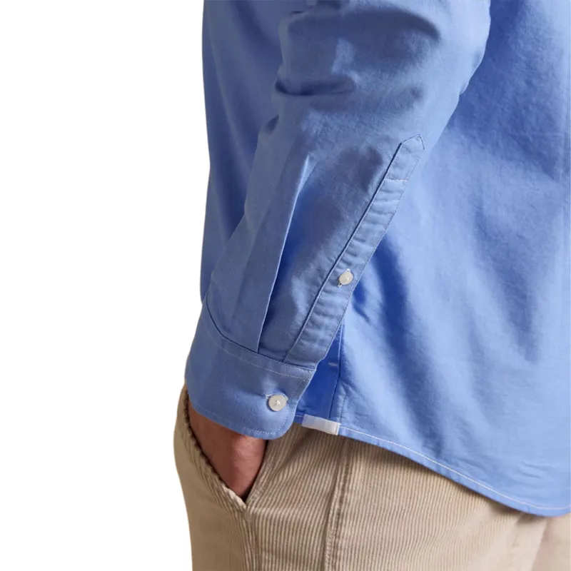 Joules Oxford Classic Fit Mens Cotton Shirt - Blue-6