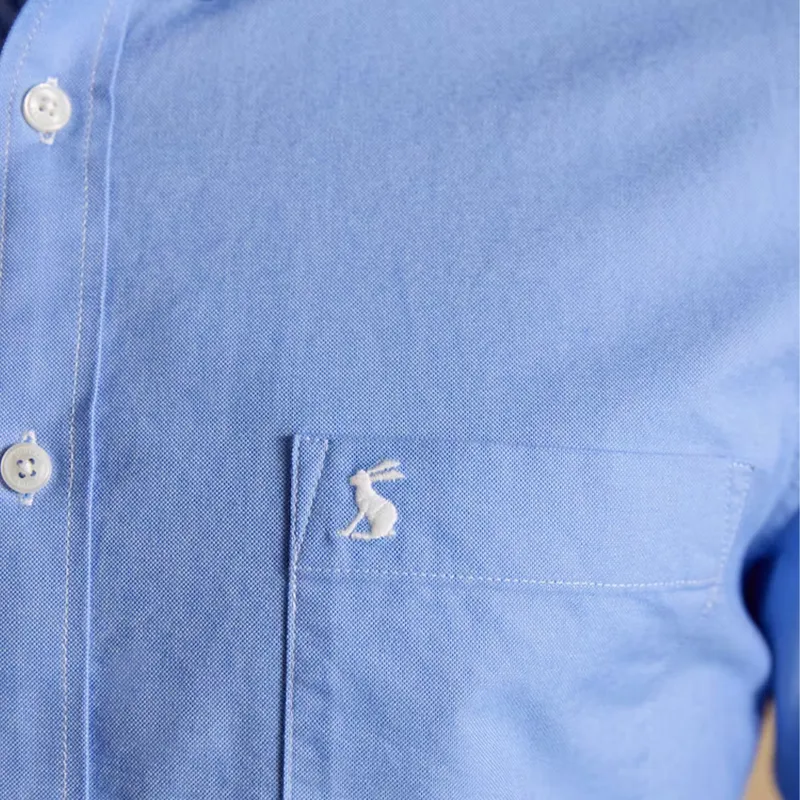 Joules Oxford Classic Fit Mens Cotton Shirt - Blue-9