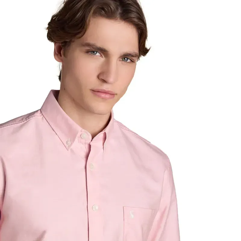 Joules Oxford Classic Fit Mens Cotton Shirt - Pink-4