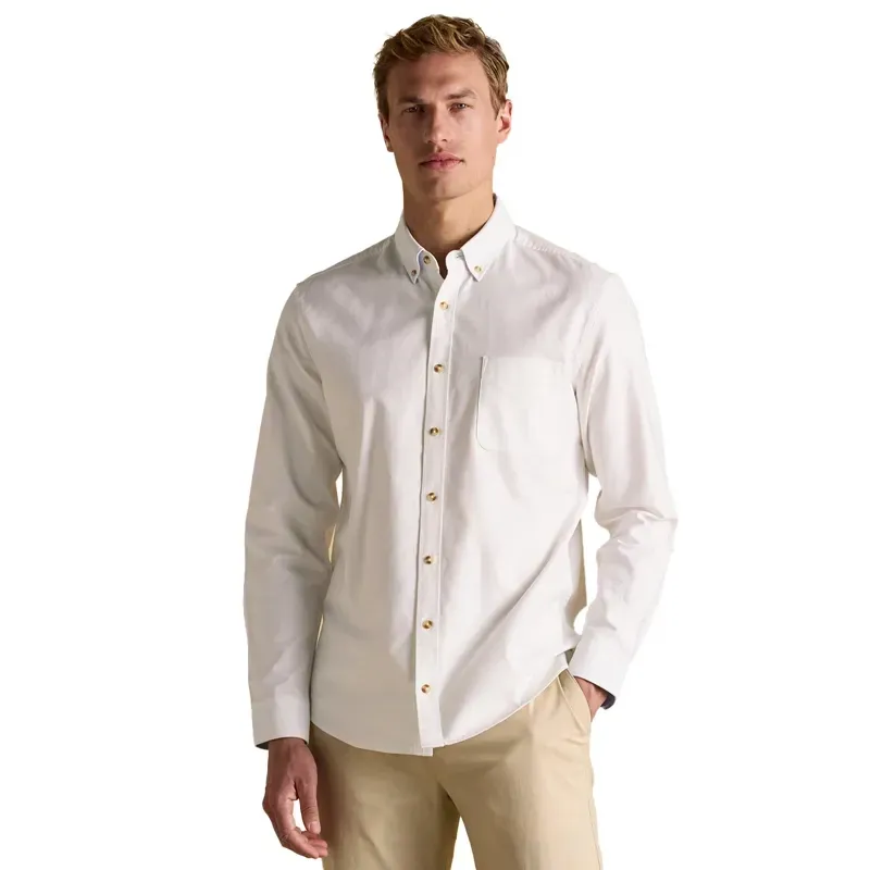 Joules Oxford Classic Fit Mens Cotton Shirt - White-1