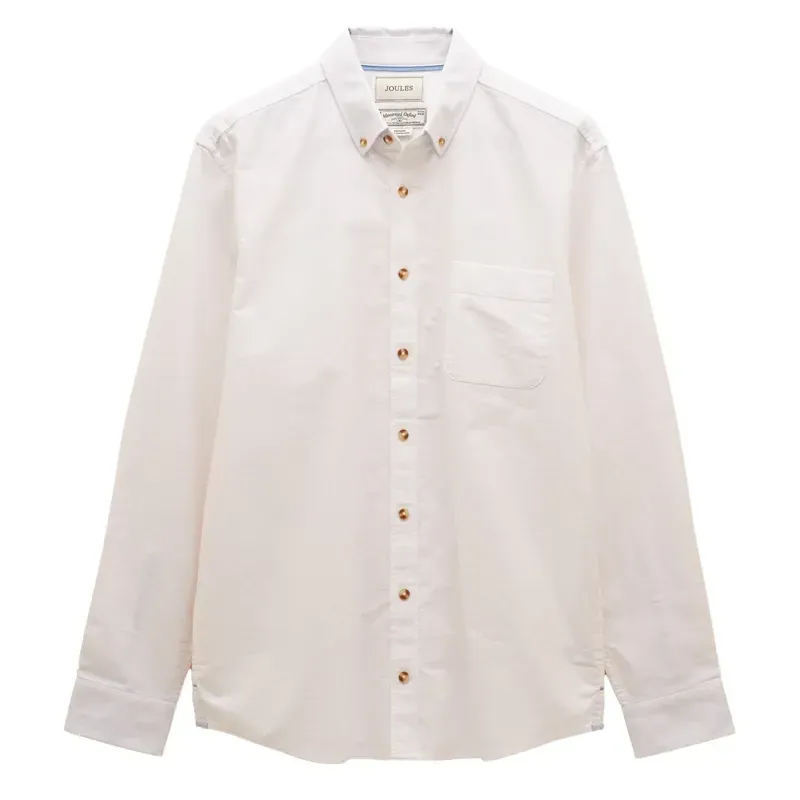 Joules Oxford Classic Fit Mens Cotton Shirt - White-3