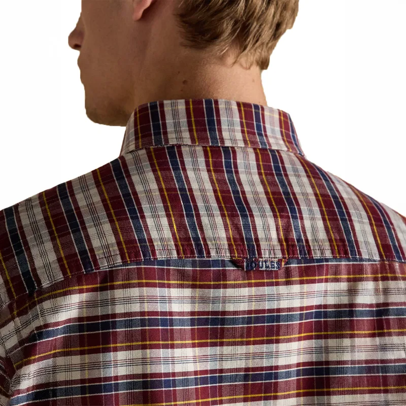 Joules Oxford Mens Checked Shirt - Red-3