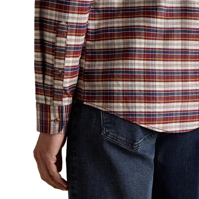 Joules Oxford Mens Checked Shirt - Red-4