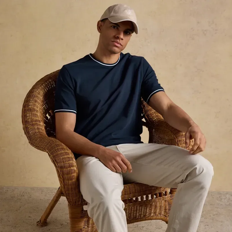 Joules Pique Mens Tee - Navy-4