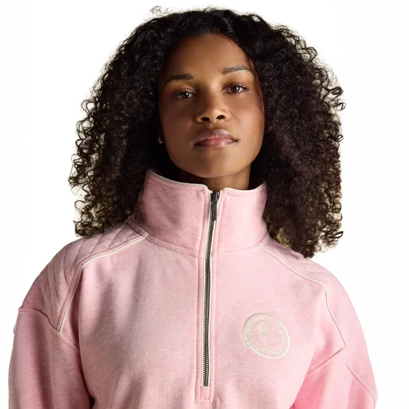 Joules Racquet Womens 1/4 Zip Sweatshirt - Pink-3