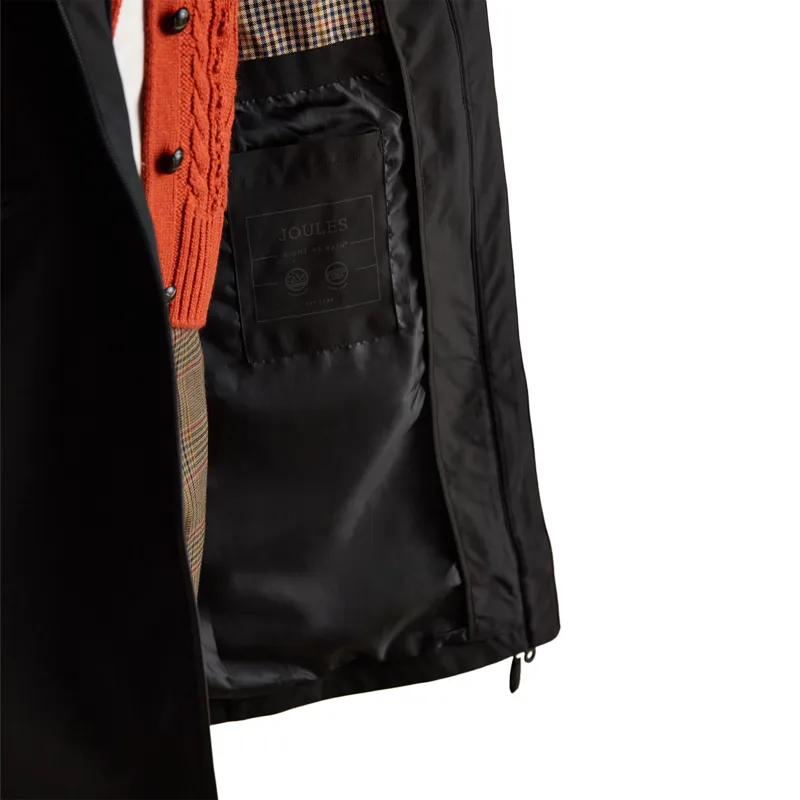 Joules Rainaway Womens Waterproof Long Jacket - Black-3