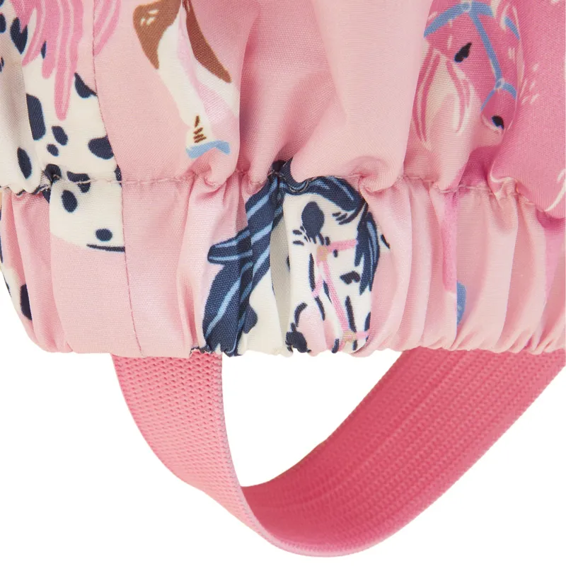 Joules Raindrop Junior Girls Rain Suit - Pink/Horse-4
