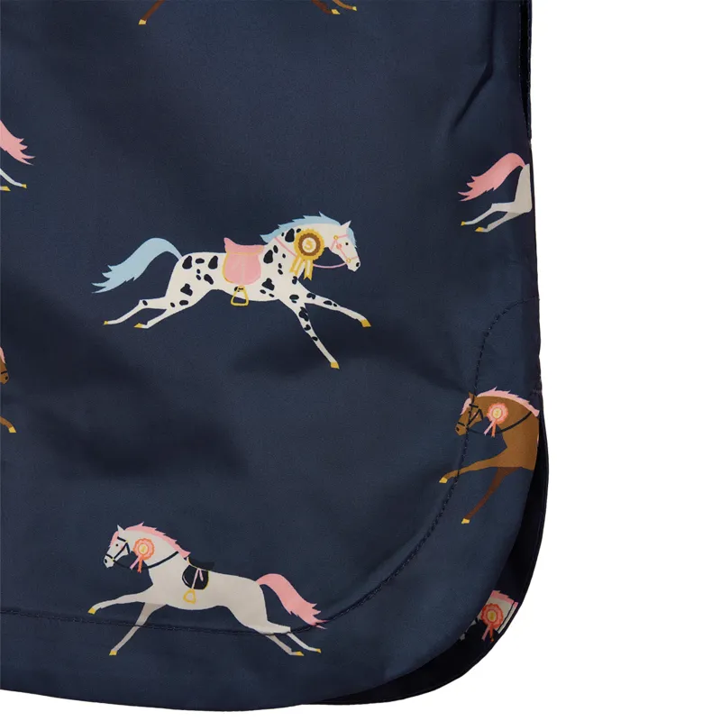 Joules Rainford Junior Waterproof Jacket - Navy/Horse-3