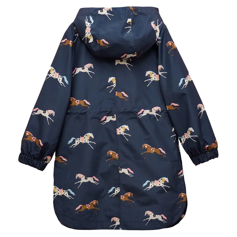 Joules Rainford Junior Waterproof Jacket - Navy/Horse-1