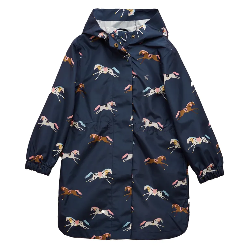Joules Rainford Junior Waterproof Jacket Navy/Horse