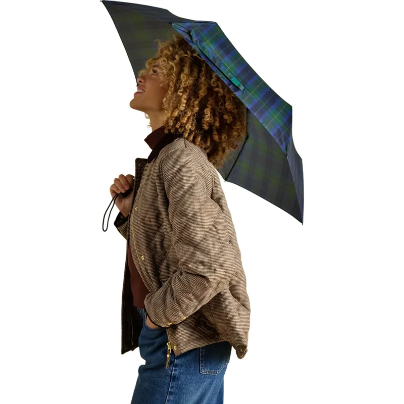 Joules Rayne Umbrella - Blue/Green Check-4