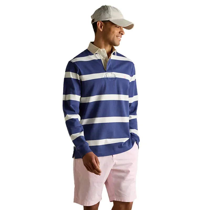 Joules Rugby Club Mens Long Sleeve Shirt - Blue/White-4
