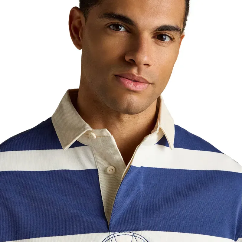 Joules Rugby Club Mens Long Sleeve Shirt - Blue/White-5