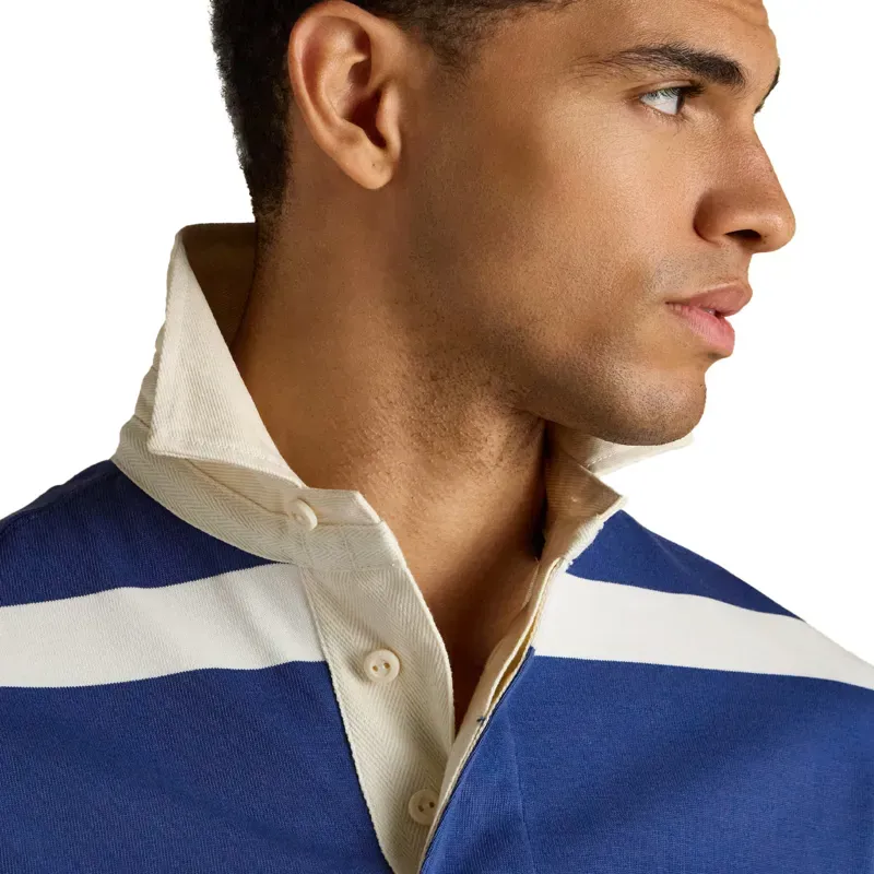 Joules Rugby Club Mens Long Sleeve Shirt - Blue/White-6