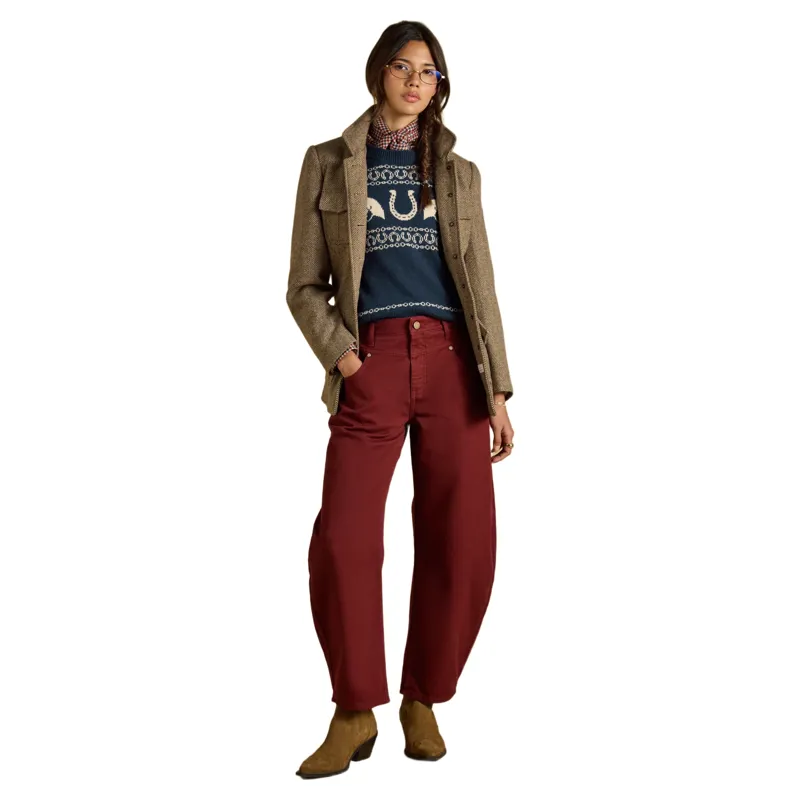 Joules Saddlebury Womens Jacket - Brown/Herringbone-5