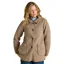 Joules Sadie Longline Button Through Fleece Jacket - Mushroom