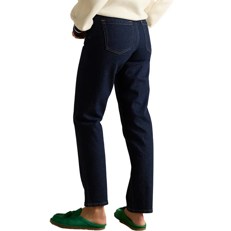 Joules Straight Fit Mid Rise Womens Jeans - Rinse Denim-1