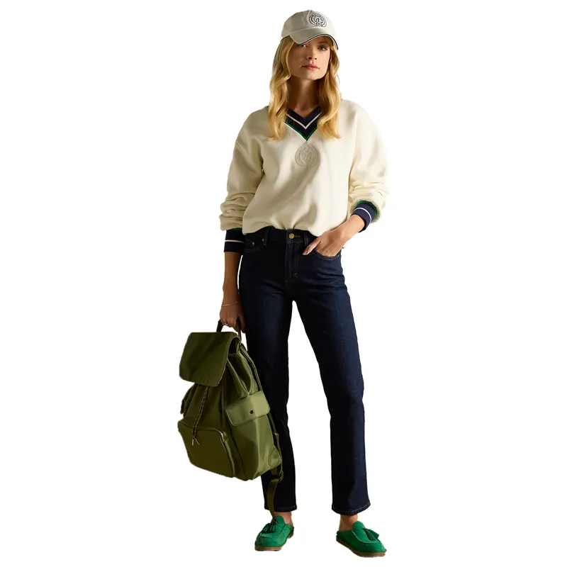 Joules Straight Fit Mid Rise Womens Jeans - Rinse Denim-5