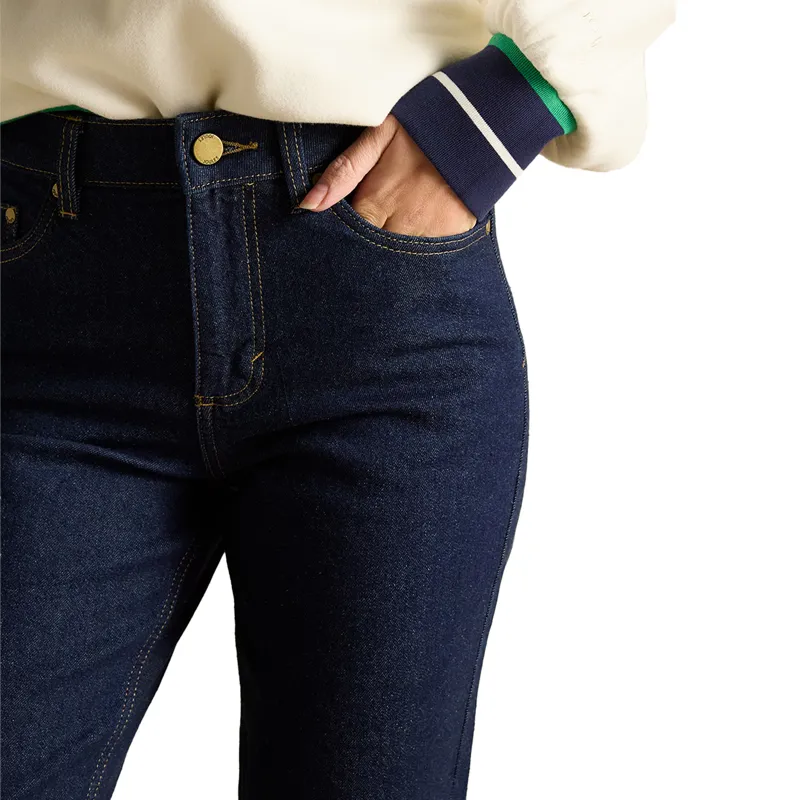 Joules Straight Fit Mid Rise Womens Jeans - Rinse Denim-6