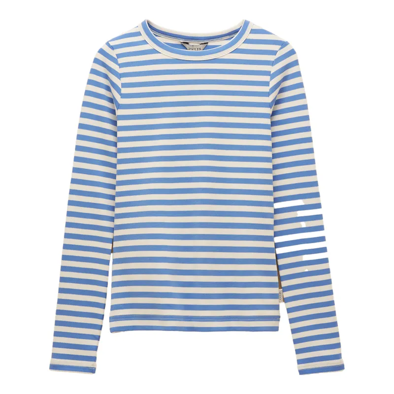 Joules Sophie Womens Ribbed Long Sleeve T-Shirt - Blue Stripe-1