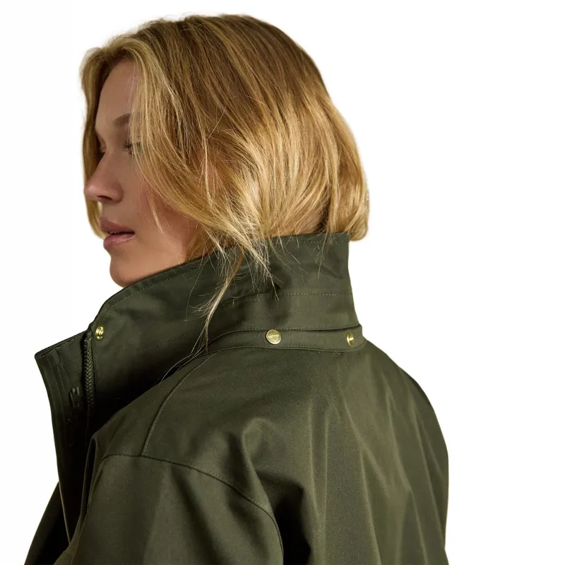 Joules Stormwell Womens Waterproof Longline Raincoat - Green-7