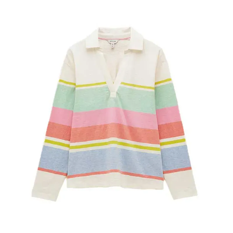 Joules Tallie Womens Jersey Top - Cream Multi-2