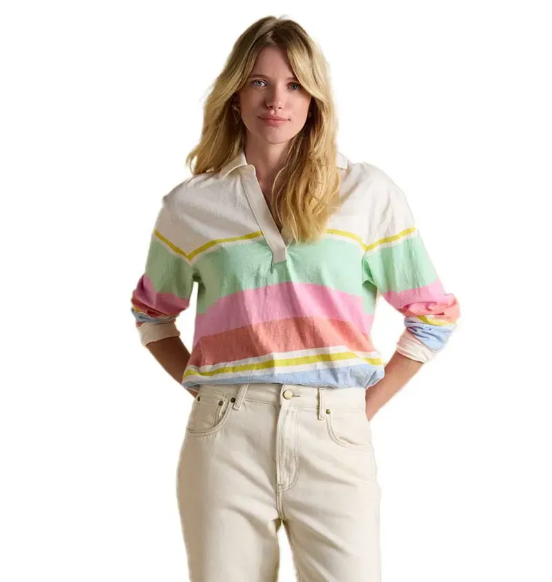 Joules Tallie Womens Jersey Top - Cream Multi-3