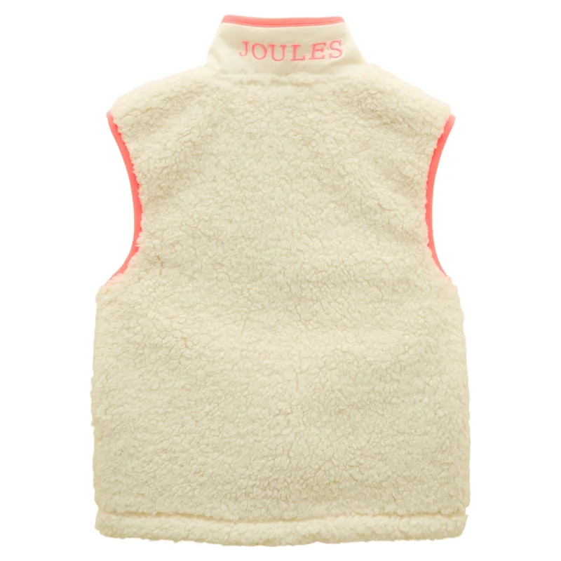 Joules Tilly Junior Girls Fleece Gilet - Cream-1