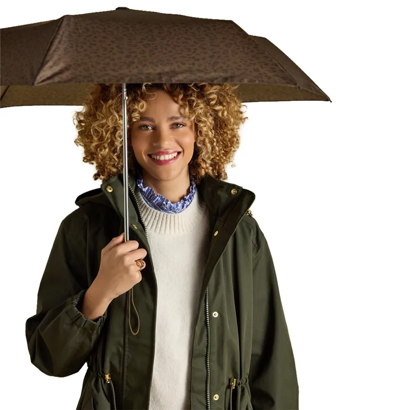 Joules Rayne Umbrella - Brown Leopard-1