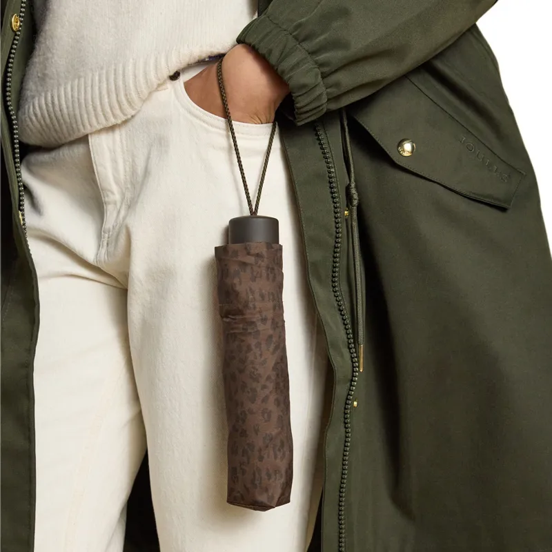 Joules Rayne Umbrella - Brown Leopard-6