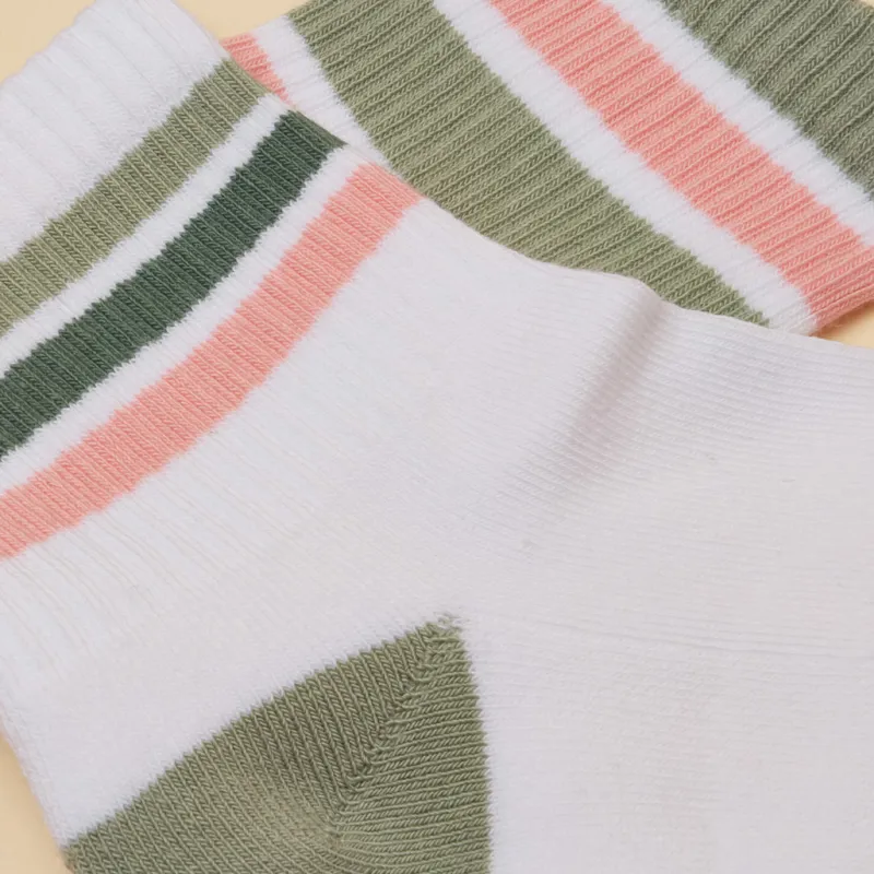 Joules Volley Womens Tennis Socks 2 Pack - Green/Pink-2