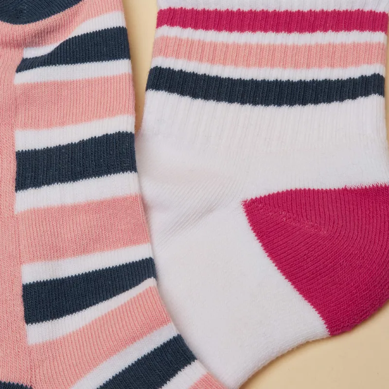 Joules Volley Womens Tennis Socks 2 Pack - Pink/Blue-2