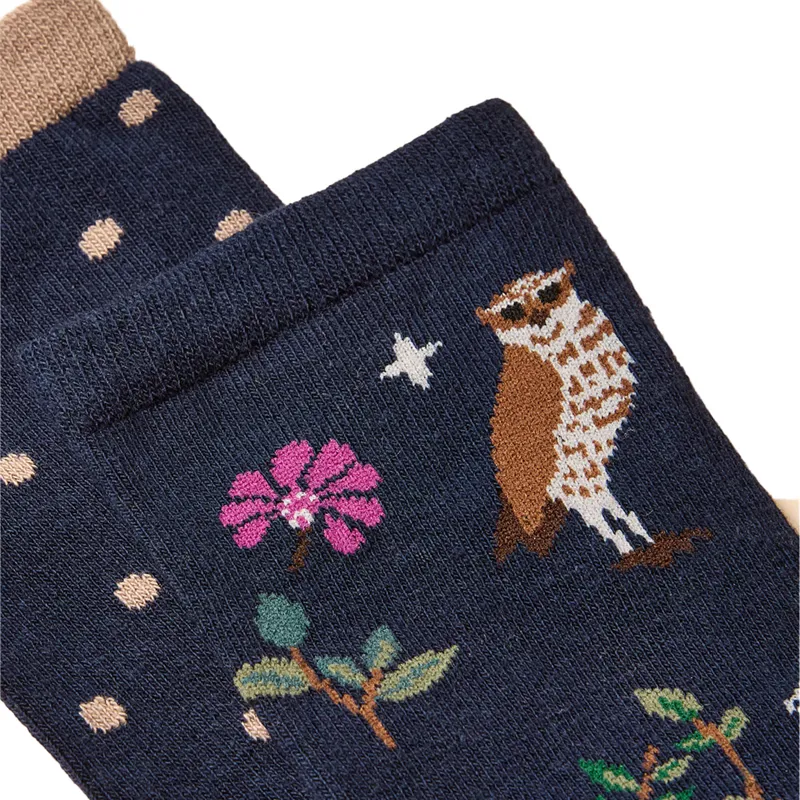 Joules Womens Everyday Socks 2 Pack - Multi/Navy-2