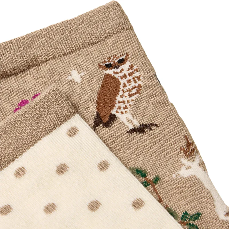 Joules Womens Everyday Socks 2 Pack - Multi/Neutral-2