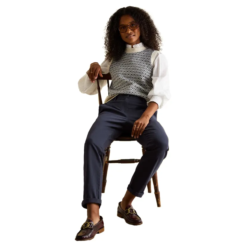 Joules Slim Fit Womens Chino Trousers - Navy-11