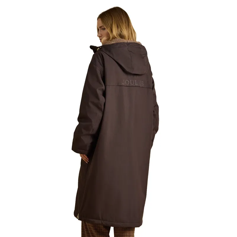 Joules Coverall Oversized Womens Waterproof Coat - Chocolate Brown-2