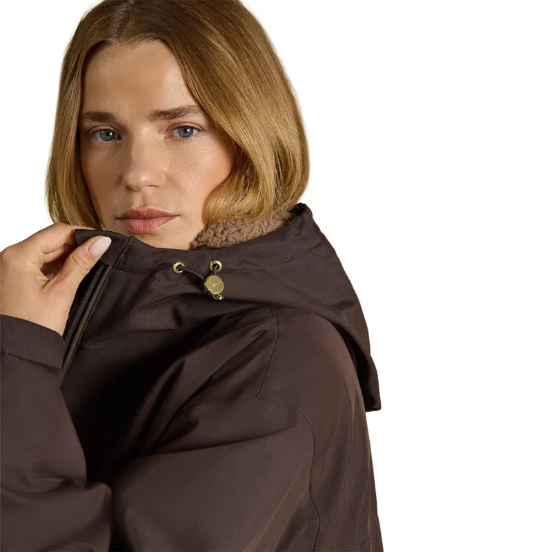 Joules Coverall Oversized Womens Waterproof Coat - Chocolate Brown-5