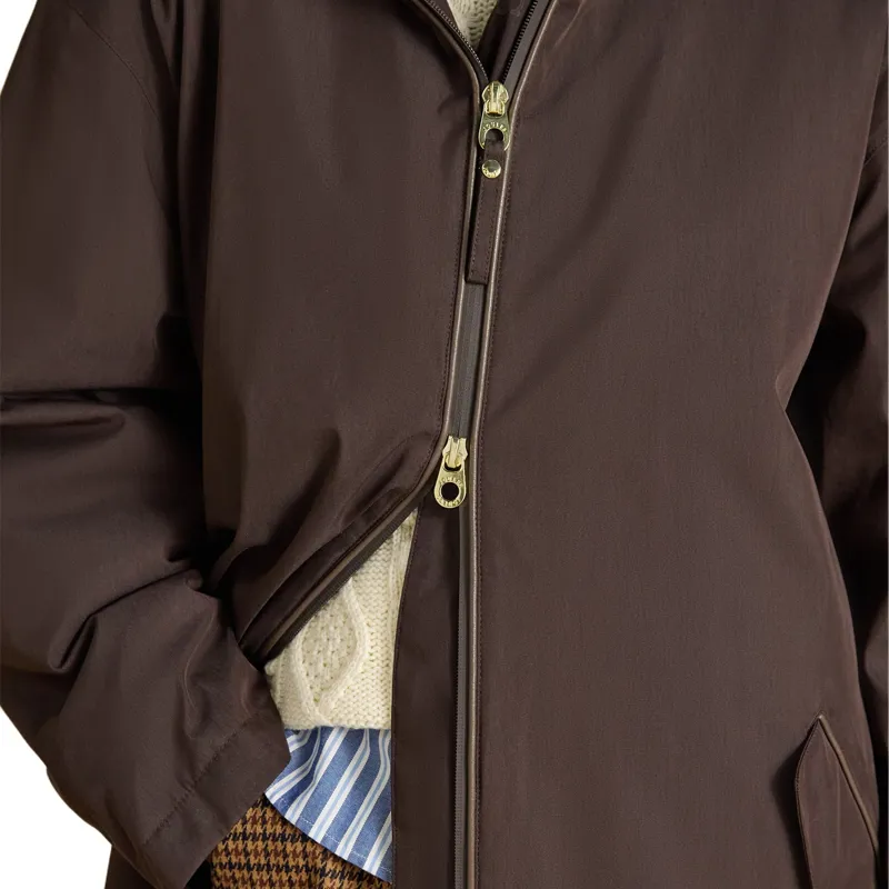Joules Coverall Oversized Womens Waterproof Coat - Chocolate Brown-9